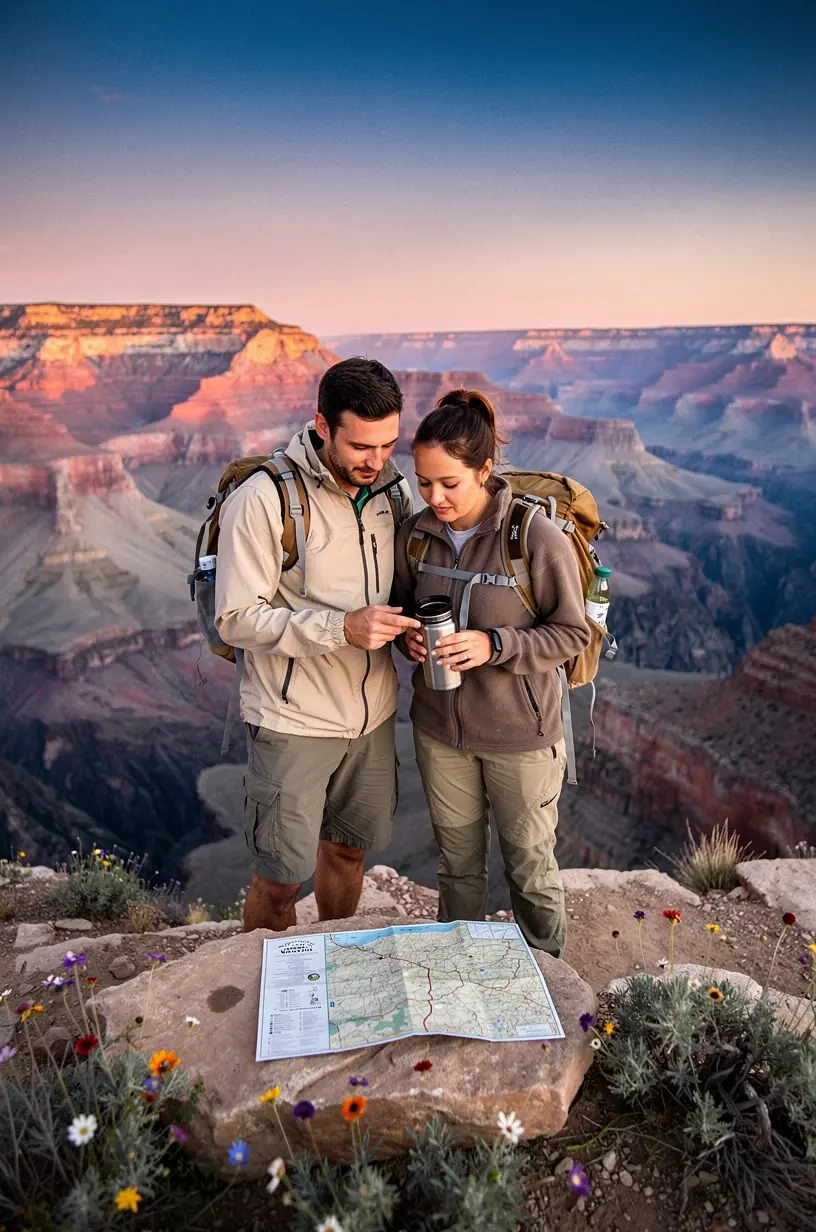 Group of diverse travelers enjoying a free public attraction in a major US city, showcasing budget travel options